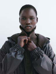 Толстовка на молнии UNIQLO с капюшоном 1159858240 (Коричневый M)