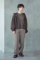 Толстовка на молнии UNIQLO с капюшоном 1159858240 (Коричневый M)