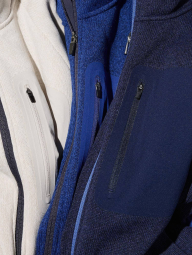 Вязаная толстовка на молнии UNIQLO внутри с экомехом 1159859729 (Синий M)