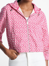 Женская легкая куртка  Michael Kors с капюшоном 1159864104 (Розовый S)