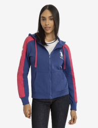 Женская толстовка на флисе U.S. Polo Assn с логотипом 1160777990 (Синий M)