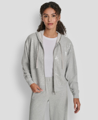 Женская толстовка DKNY с пайетками 1160867298 (Серый XL)