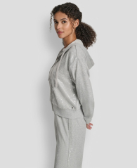 Женская толстовка DKNY с пайетками 1160867298 (Серый XL)