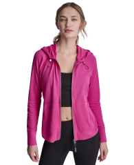 Женская лёгкая толстовка DKNY на молнии 1162369281 (Розовый XS)