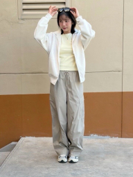 Толстовка на молнии UNIQLO с капюшоном 1162803211 (Молочный XXL)
