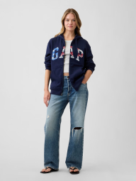 Толстовка на флисе GAP с логотипом 1162935277 (Синий L)