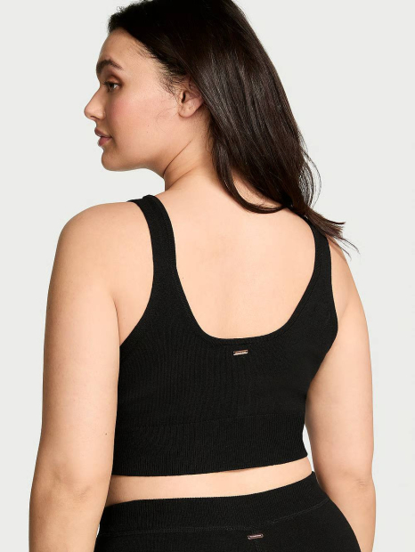 Жіночий трикотажний топ Victoria's Secret 1159840546 (Чорний S)