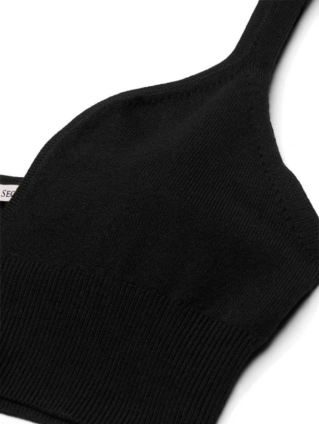Жіночий трикотажний топ Victoria's Secret 1159840546 (Чорний S)