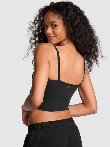 Жіночий корсетний топ Victoria's Secret Pink 1159845010 (Чорний M)