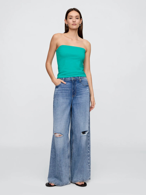 Женский топ-майка GAP 1159848220 (Зеленый S)