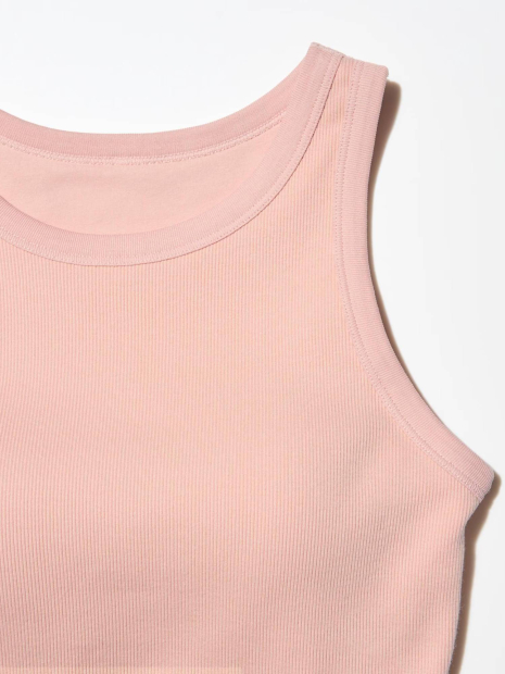 Женский топ UNIQLO со вшитыми чашками 1159849728 (Розовый S)