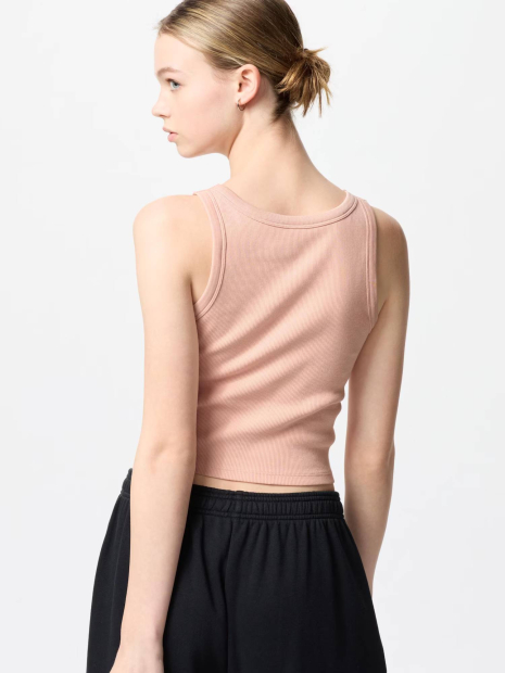 Женский топ UNIQLO со вшитыми чашками 1159849728 (Розовый S)