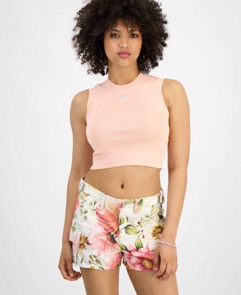 Вязаный топ GUESS со стразами 1159850404 (Розовый XL)