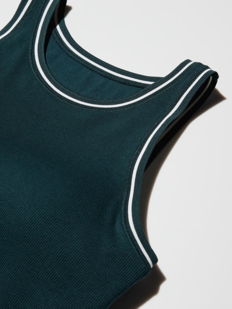 Женский топ UNIQLO со вшитыми чашками 1159850549 (Зеленый L)