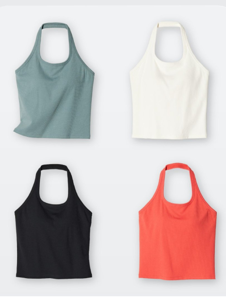 Женский топ-халтер UNIQLO AIRism со вшитыми чашками 1159850561 (Зеленый L)