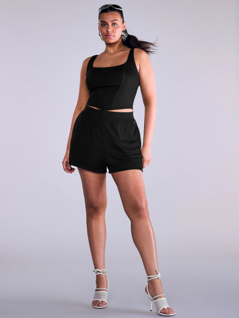 Эластичный корсет-топ Victoria's Secret VSX 1159851136 (Черный XXL)