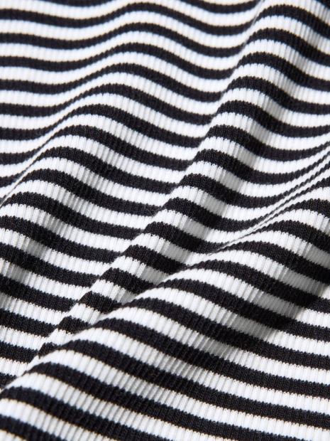 Женский топ в полоску UNIQLO со вшитыми чашками 1159851538 (Черный/Белый S)