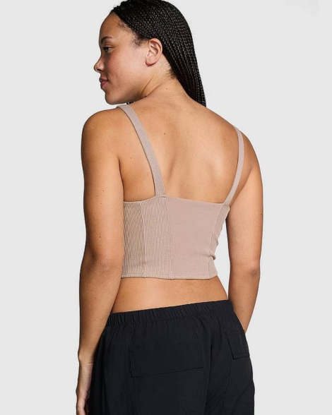 Эластичный корсет-топ Victoria's Secret VSX 1159852591 (Бежевый M)