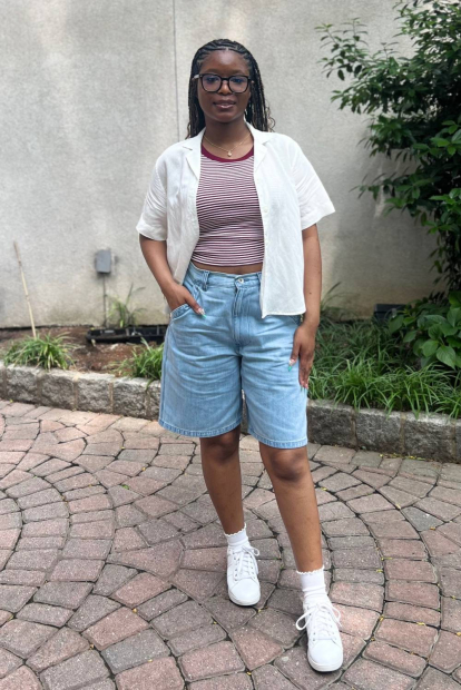 Женский топ в полоску UNIQLO со вшитыми чашками 1159854622 (Бордовый M)