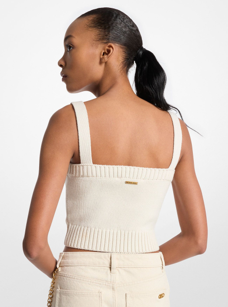 Вязаный женский топ Michael Kors 1159856423 (Молочный XXL)