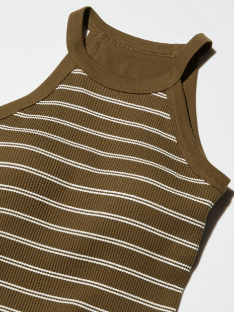 Женский топ-халтер UNIQLO со вшитыми чашками 1159856941 (Зеленый L)