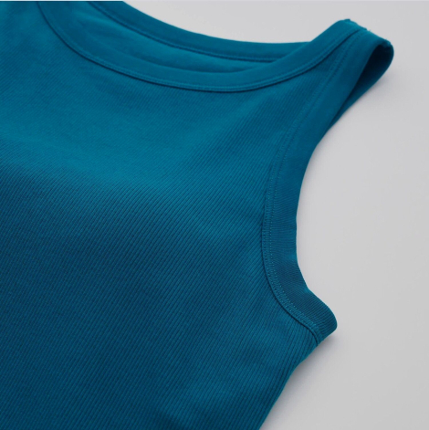 Женский топ UNIQLO со вшитыми чашками 1159856947 (Синий S)