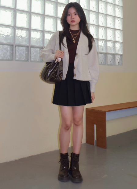 Женский вязаный топ Uniqlo со вшитыми чашечками 1159857363 (Бордовый XL)