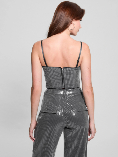 Женский топ GUESS на молнии 1159863397 (Серый XS)