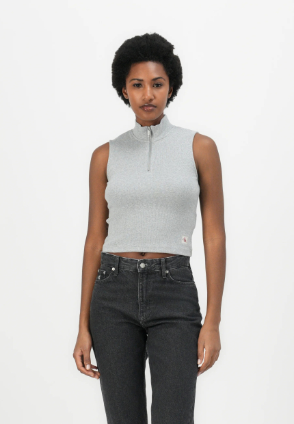 Женская майка Calvin Klein в рубчик 1159982514 (Серый L)
