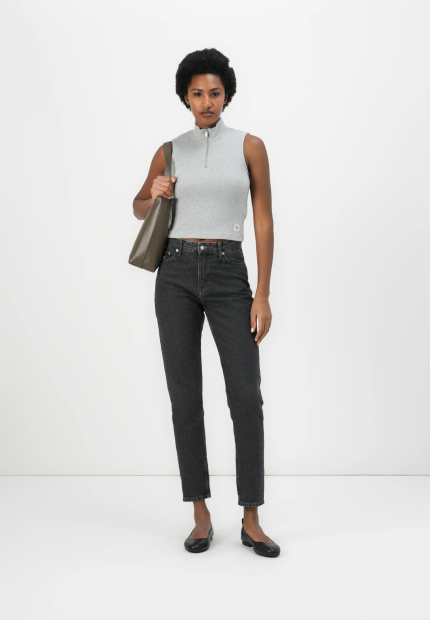 Женская майка Calvin Klein в рубчик 1159982514 (Серый L)