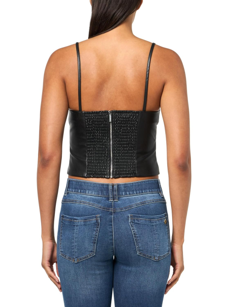 Женский топ Armani Exchange из экокожи 1160742221 (Черный S)