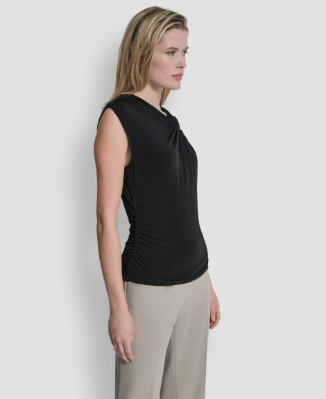 Женский асимметричный топ DKNY 1163328509 (Черный XL)