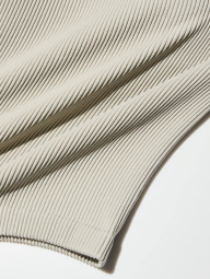 Еластичний топ у рубчик UNIQLO зі вшитими чашками 1159843415 (Бежевий S)