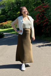 Еластичний топ у рубчик UNIQLO зі вшитими чашками 1159843415 (Бежевий S)