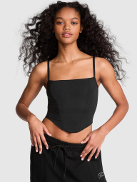 Жіночий корсетний топ Victoria's Secret Pink 1159845010 (Чорний M)