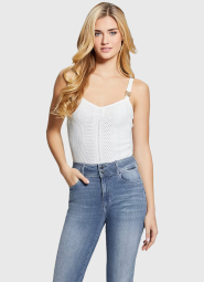 Женский вязаный топ GUESS 1159846902 (Молочный XS)