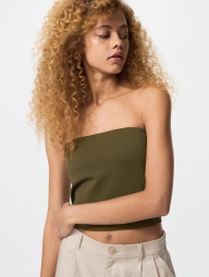 Женская майка со вшитыми чашками Uniqlo AIRism топ 1159848373 (Оливковый XS)