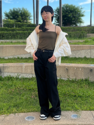 Женская майка со вшитыми чашками Uniqlo AIRism топ 1159848373 (Оливковый XS)