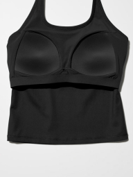 Женский топ-халтер UNIQLO AIRism со вшитыми чашками 1159848386 (Черный L)