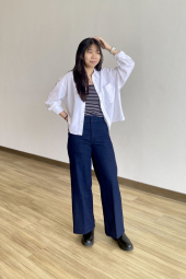 Жіночий топ UNIQLO з прошитими чашечками 1159849501 (Синій XL)