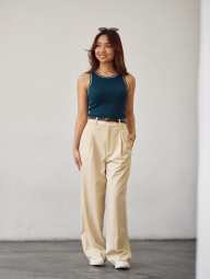 Женский топ UNIQLO со вшитыми чашками 1159850549 (Зеленый L)