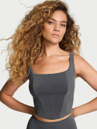 Эластичный корсет-топ Victoria's Secret VSX 1159850875 (Серый XS)