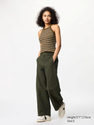 Женский топ-халтер UNIQLO со вшитыми чашками 1159856941 (Зеленый L)