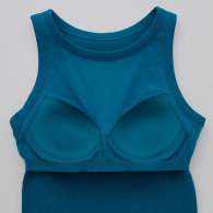 Женский топ UNIQLO со вшитыми чашками 1159856947 (Синий S)