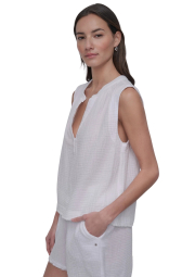 Женский топ DKNY из муслиновой ткани 1159857996 (Белый M)