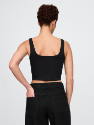 Эластичный топ GAP 1159859417 (Черный S)