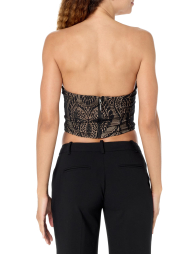 Женский топ GUESS на молнии 1159859451 (Черный/Бежевый XL)