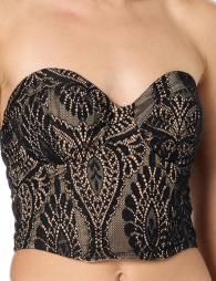 Жіночий топ GUESS на блискавці 1159859451 (Чорний/Бежевий XL)