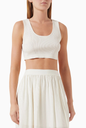 Женский вязаный топ Armani Exchange 1159859999 (Молочный L)