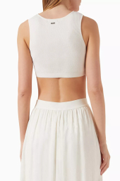 Женский вязаный топ Armani Exchange 1159859999 (Молочный L)